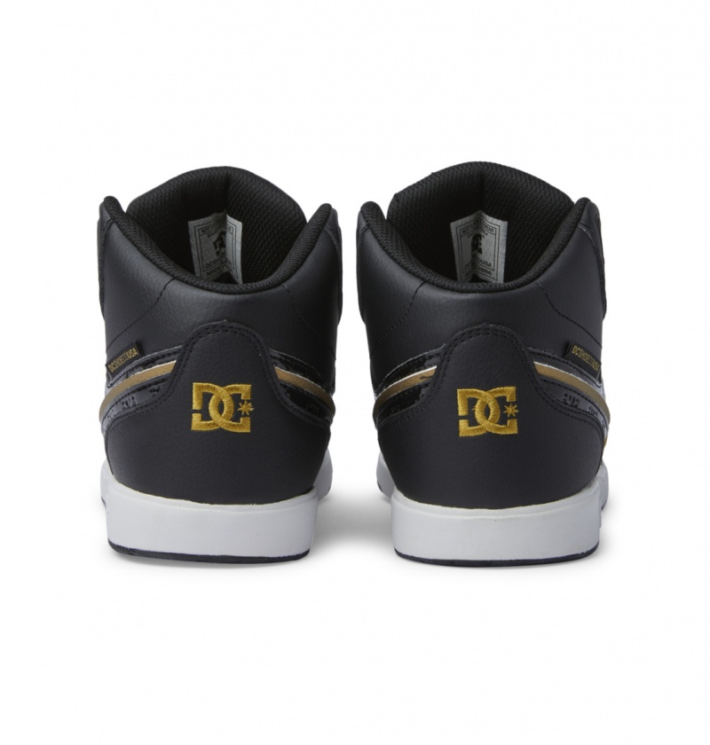 Black / Gold DC Shoes University - High Top Shoes | 519JHQMVC