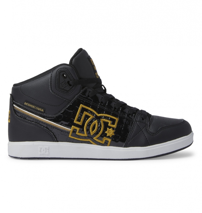 Black / Gold DC Shoes University - High Top Shoes | 519JHQMVC