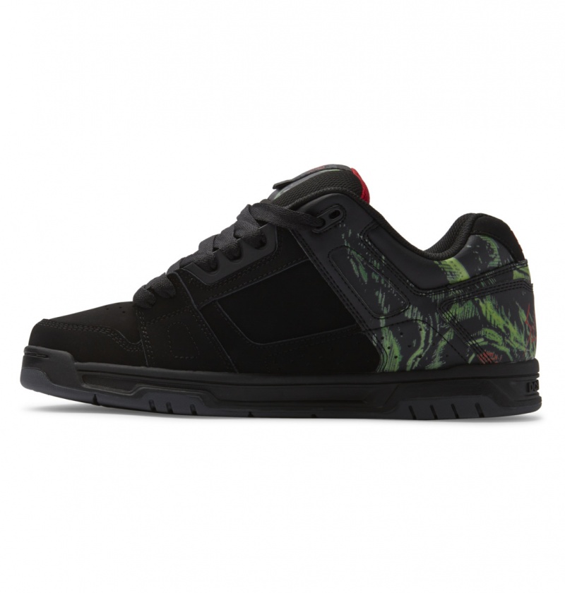 Black / Green / Black DC Shoes Slayer Stag - Shoes | 605OYFWKI