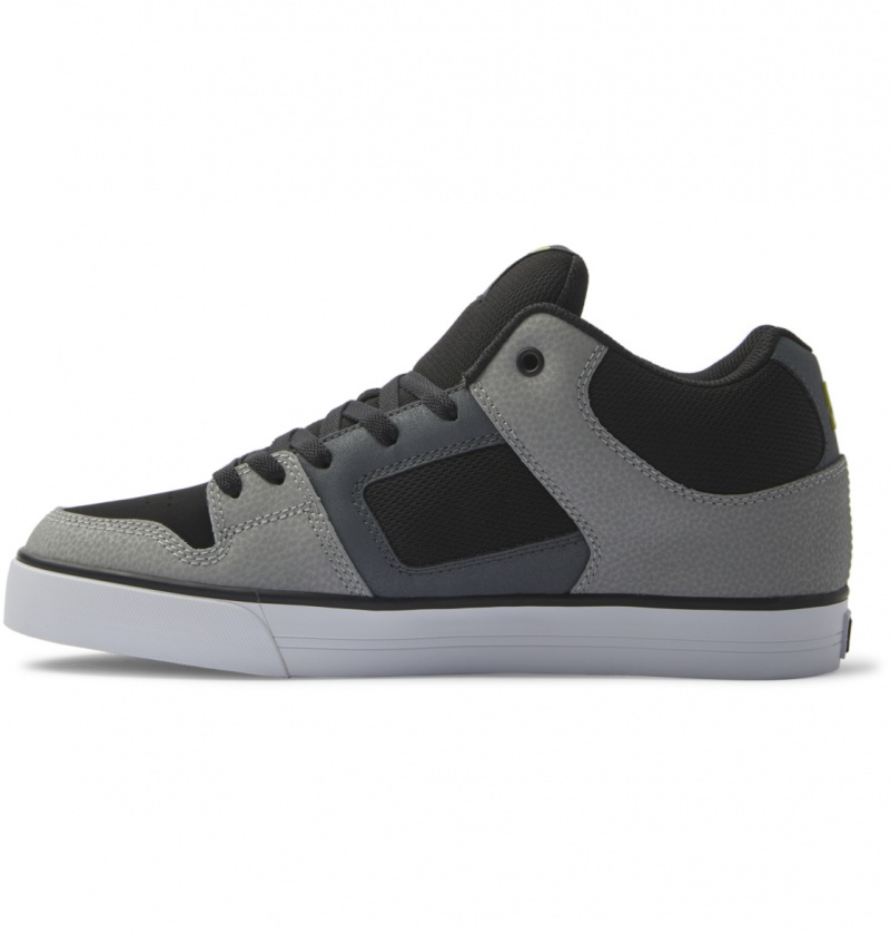 Black / Grey / Green DC Shoes Pure Mid - Mid Top Shoes | 647HQBCZO