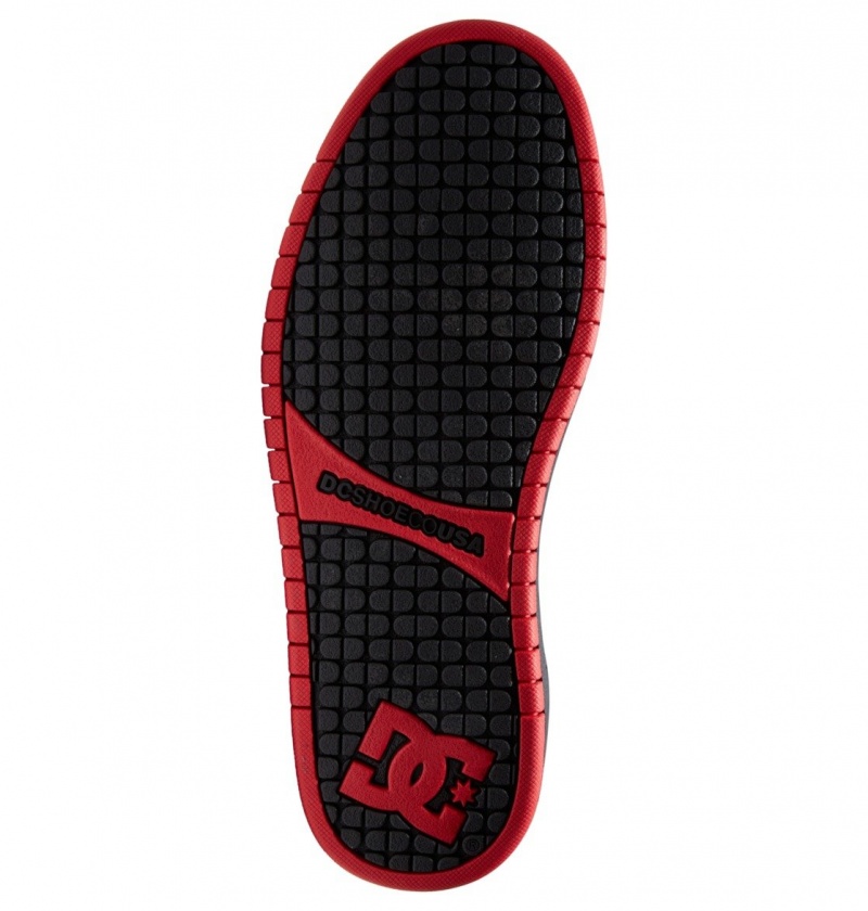 Black / Grey / Red DC Shoes Court Graffik - Leather Shoes | 938HFOLEY