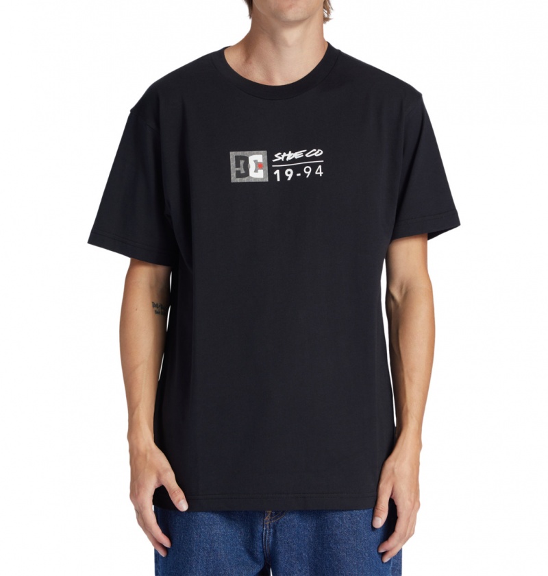 Black / Greystone DC Shoes DC Split Star - T-Shirt | 781ZQOXCD