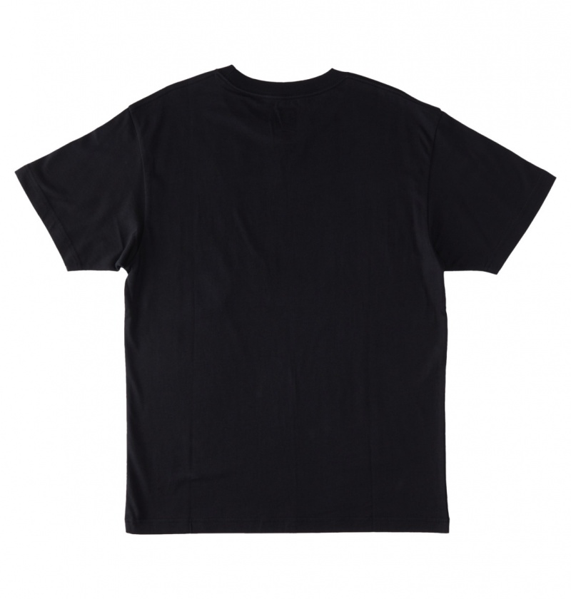 Black / Greystone DC Shoes DC Square Star Fill - T-Shirt | 863RKEQCF