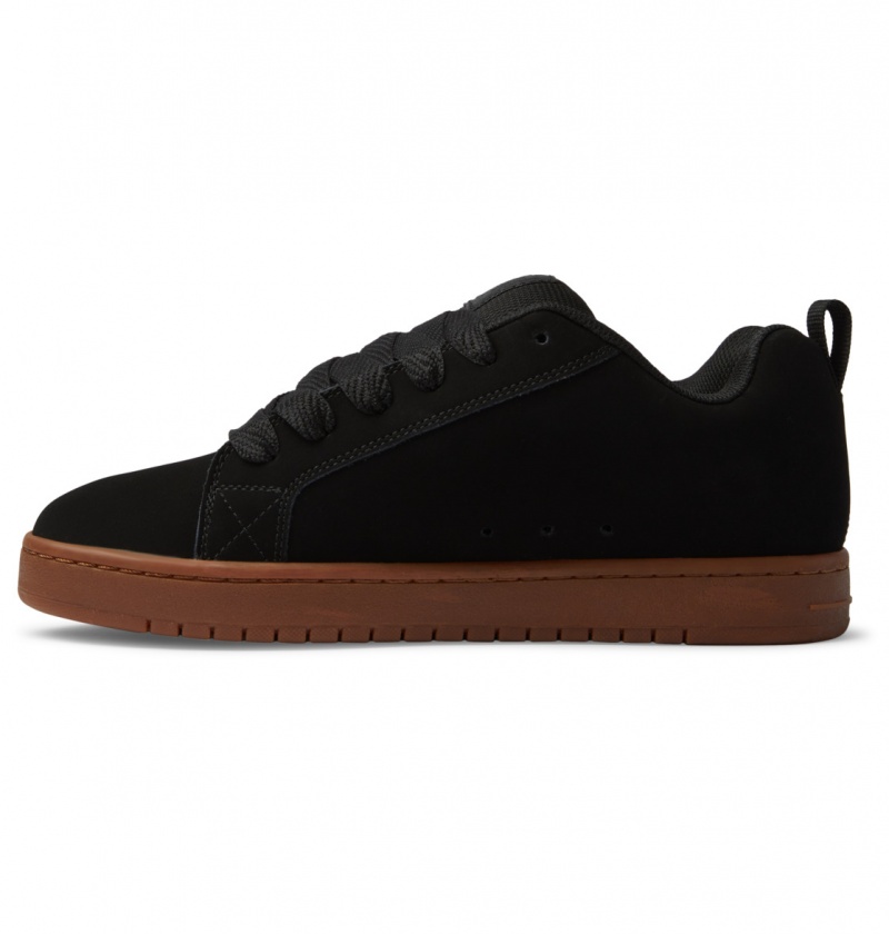 Black / Gum DC Shoes Court Graffik - Leather Shoes | 360XMKVYI