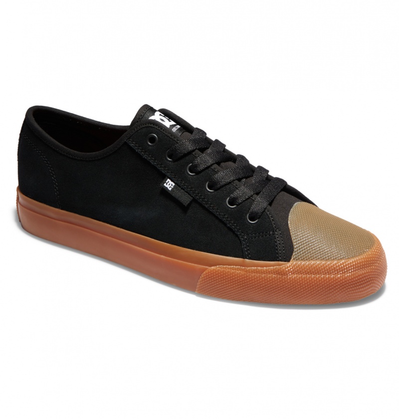 Black / Gum DC Shoes Manual RT S - Leather Skate Shoes | 415CHATRY