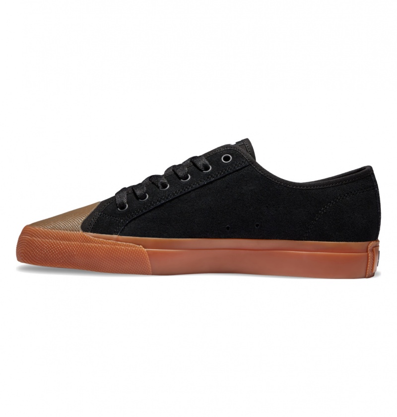 Black / Gum DC Shoes Manual RT S - Leather Skate Shoes | 415CHATRY