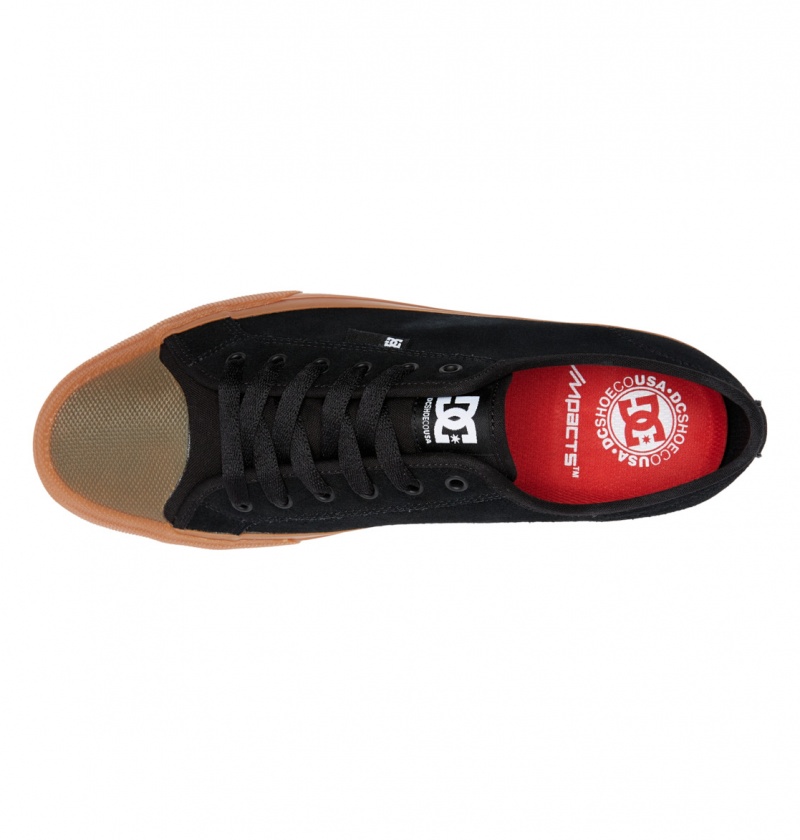 Black / Gum DC Shoes Manual RT S - Leather Skate Shoes | 415CHATRY