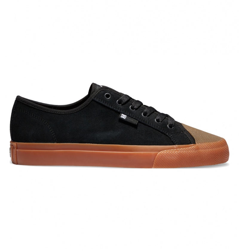 Black / Gum DC Shoes Manual RT S - Leather Skate Shoes | 415CHATRY