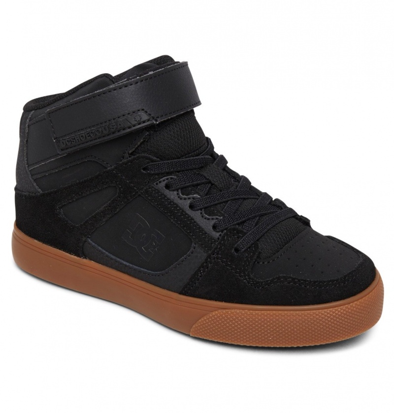 Black / Gum DC Shoes Pure High-Top EV - High-Top Leather Shoes | 764GQWXZP