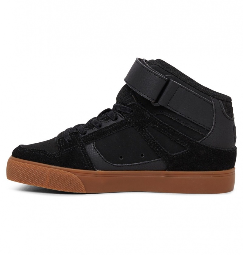 Black / Gum DC Shoes Pure High-Top EV - High-Top Leather Shoes | 764GQWXZP