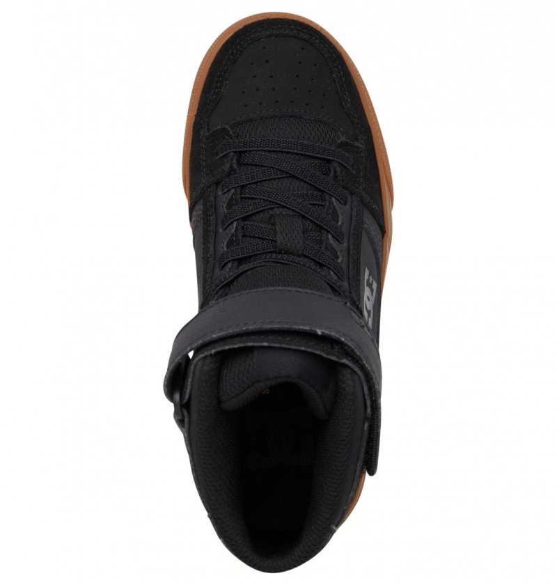 Black / Gum DC Shoes Pure High-Top EV - High-Top Leather Shoes | 764GQWXZP