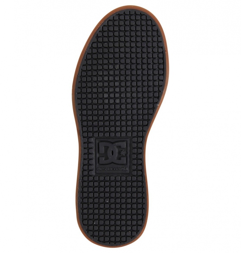 Black / Gum DC Shoes Pure High-Top EV - High-Top Leather Shoes | 764GQWXZP