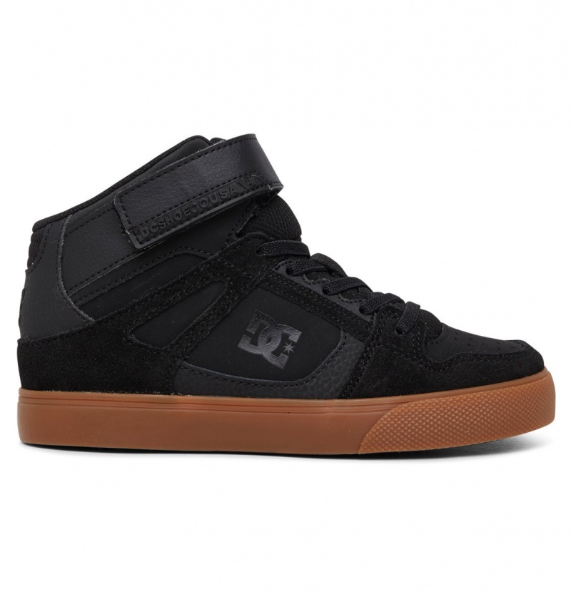 Black / Gum DC Shoes Pure High-Top EV - High-Top Leather Shoes | 764GQWXZP