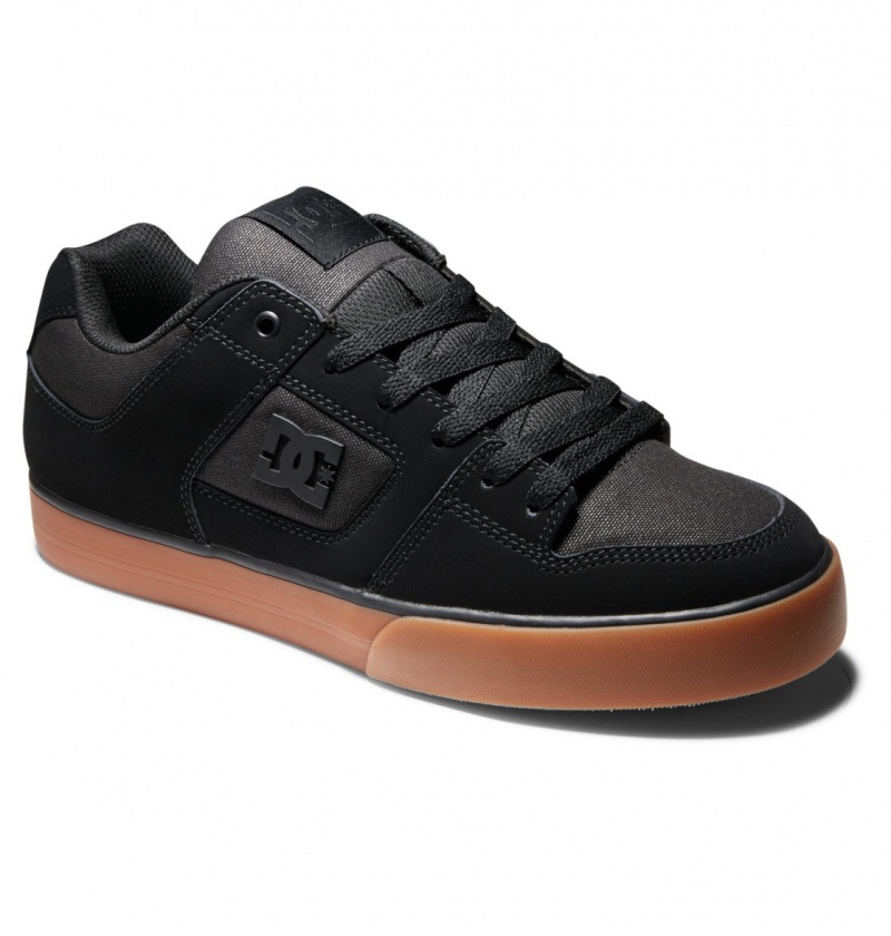 Black / Gum DC Shoes Pure - Leather Shoes | 945LVOEMA