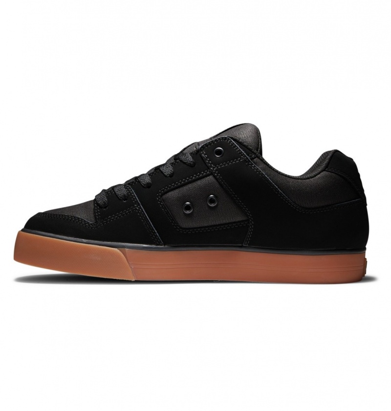 Black / Gum DC Shoes Pure - Leather Shoes | 945LVOEMA