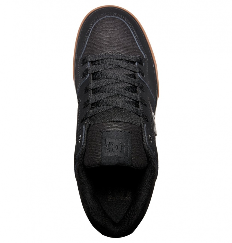 Black / Gum DC Shoes Pure - Leather Shoes | 945LVOEMA