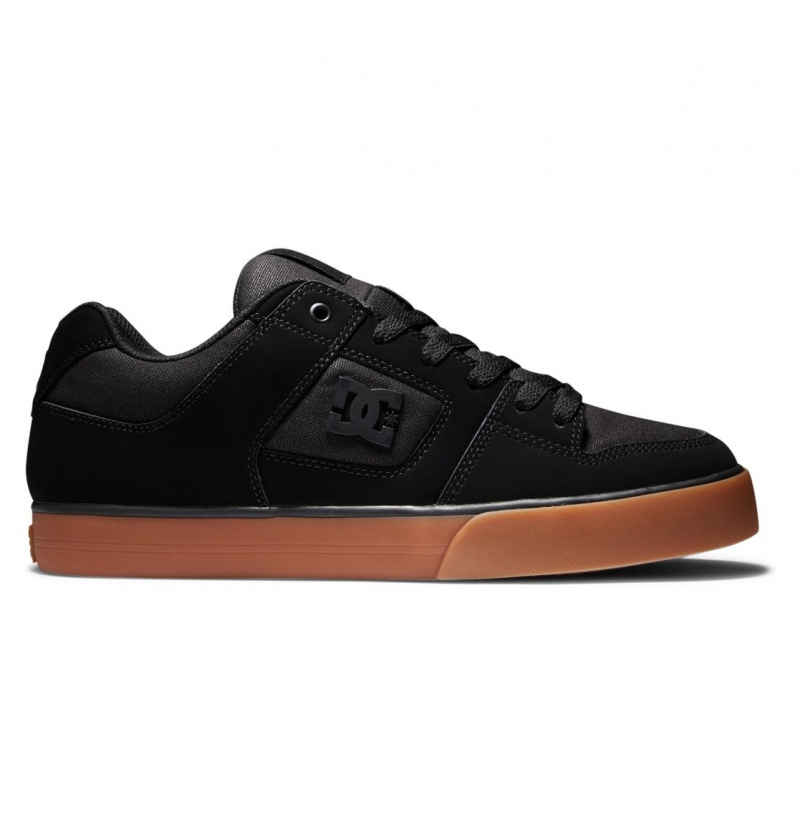 Black / Gum DC Shoes Pure - Leather Shoes | 945LVOEMA