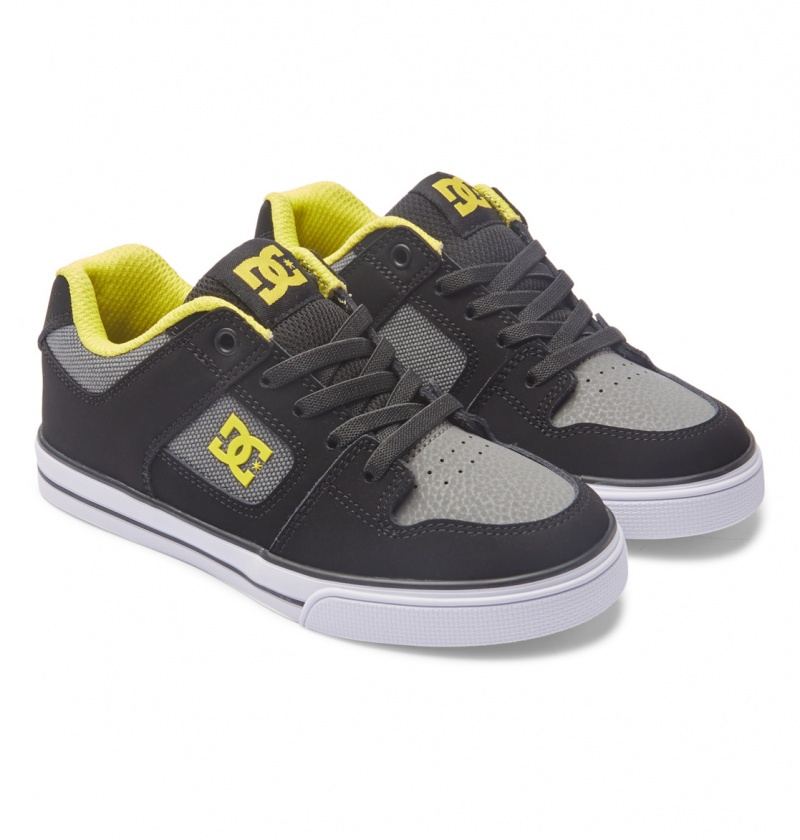 Black / Lime Green DC Shoes Pure Elastic - Shoes 8-16 | 387RVNZIL