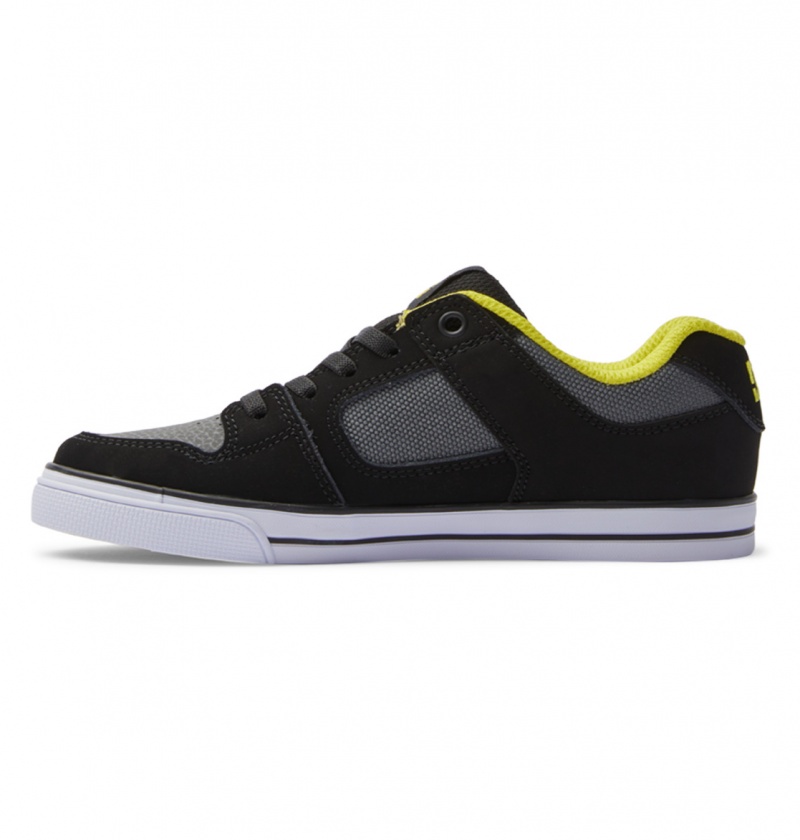 Black / Lime Green DC Shoes Pure Elastic - Shoes 8-16 | 387RVNZIL