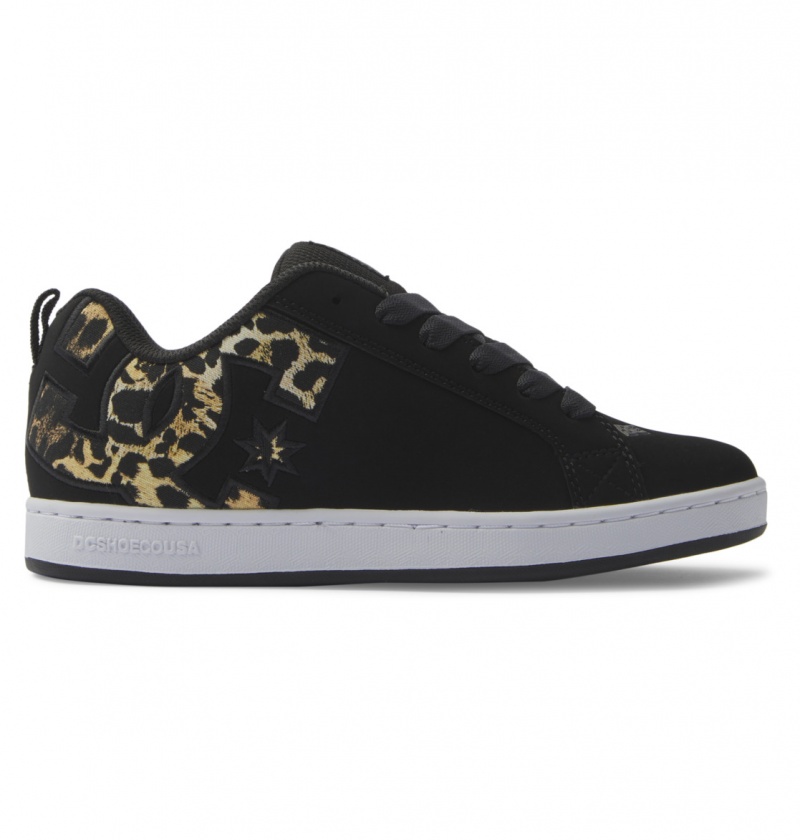 Black / M Gold DC Shoes Court Graffik - Shoes | 302FVWNJY