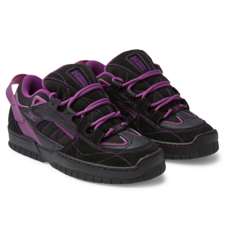 Black / Purple DC Shoes Spectre Needles - Leather Shoes | 581WVNMGO