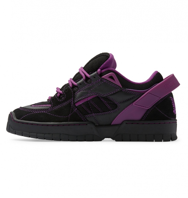 Black / Purple DC Shoes Spectre Needles - Leather Shoes | 581WVNMGO