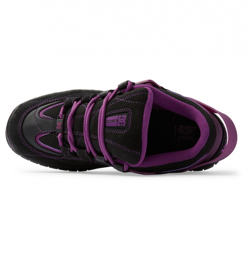 Black / Purple DC Shoes Spectre Needles - Leather Shoes | 581WVNMGO