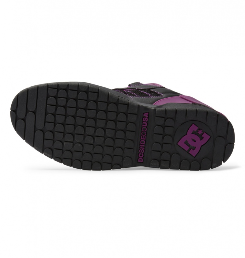 Black / Purple DC Shoes Spectre Needles - Leather Shoes | 581WVNMGO