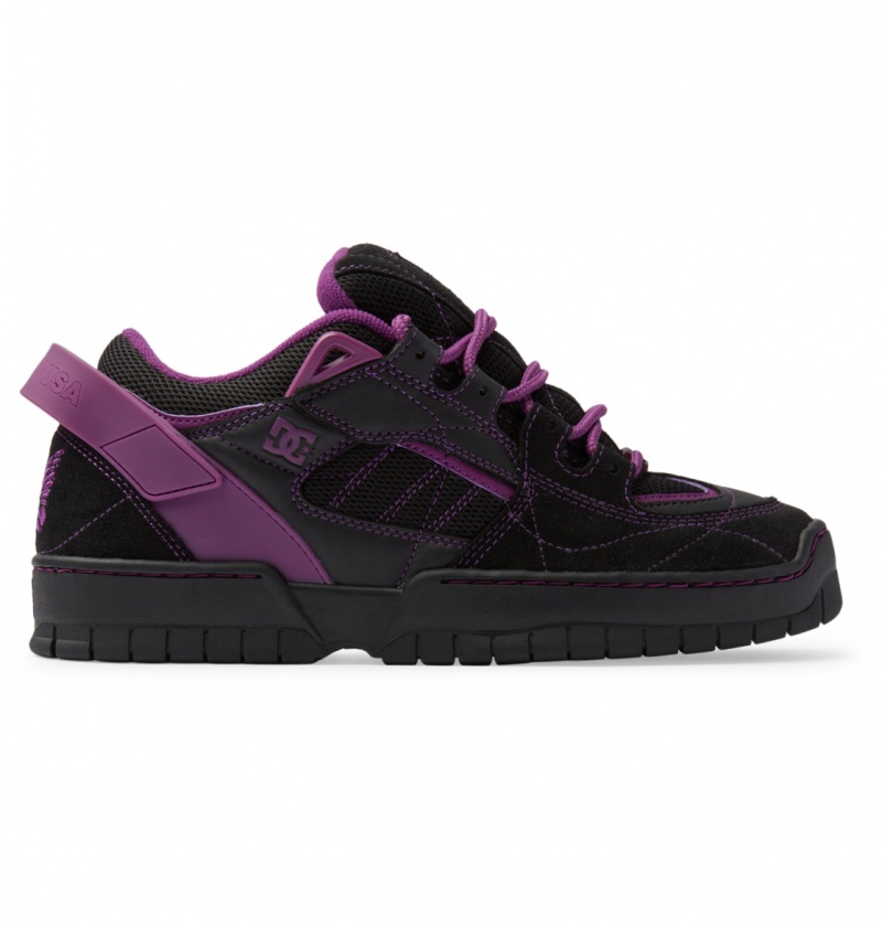 Black / Purple DC Shoes Spectre Needles - Leather Shoes | 581WVNMGO