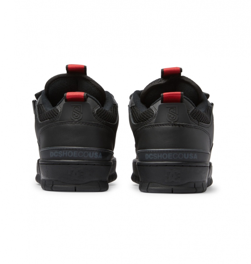 Black / Red DC Shoes Js 1 - Leather Shoes | 826MUQIYC