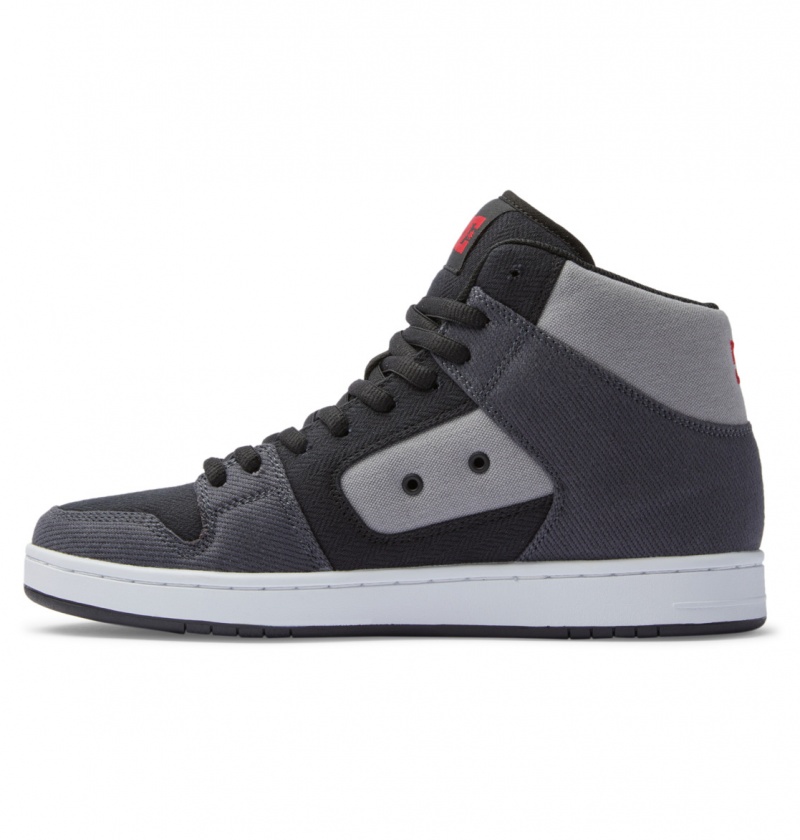 Black / Red / Grey DC Shoes Manteca 4 Hi Zero Waste - High-Top Leather Shoes | 167VDTWGP