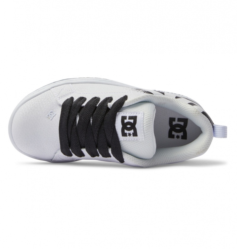 Black / Stencil DC Shoes Court Graffik - Leather Shoes | 721HJYULB