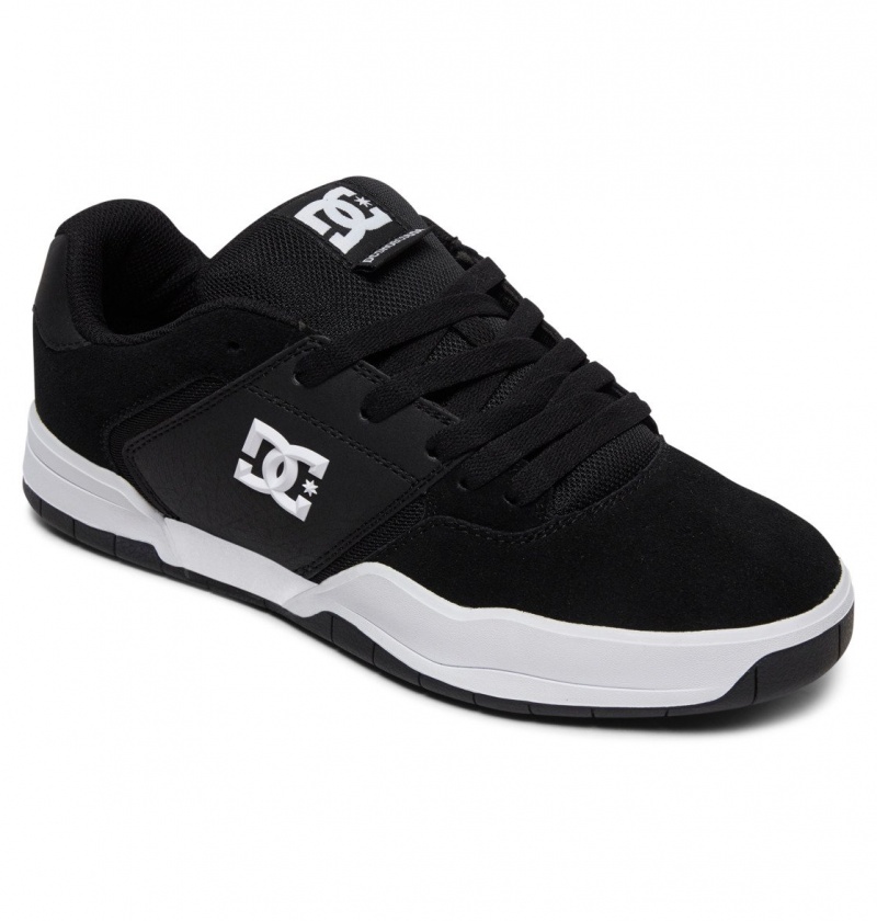 Black / White DC Shoes Central - Leather Shoes | 351FBKOTP
