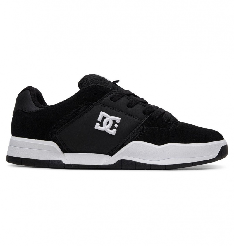 Black / White DC Shoes Central - Leather Shoes | 351FBKOTP