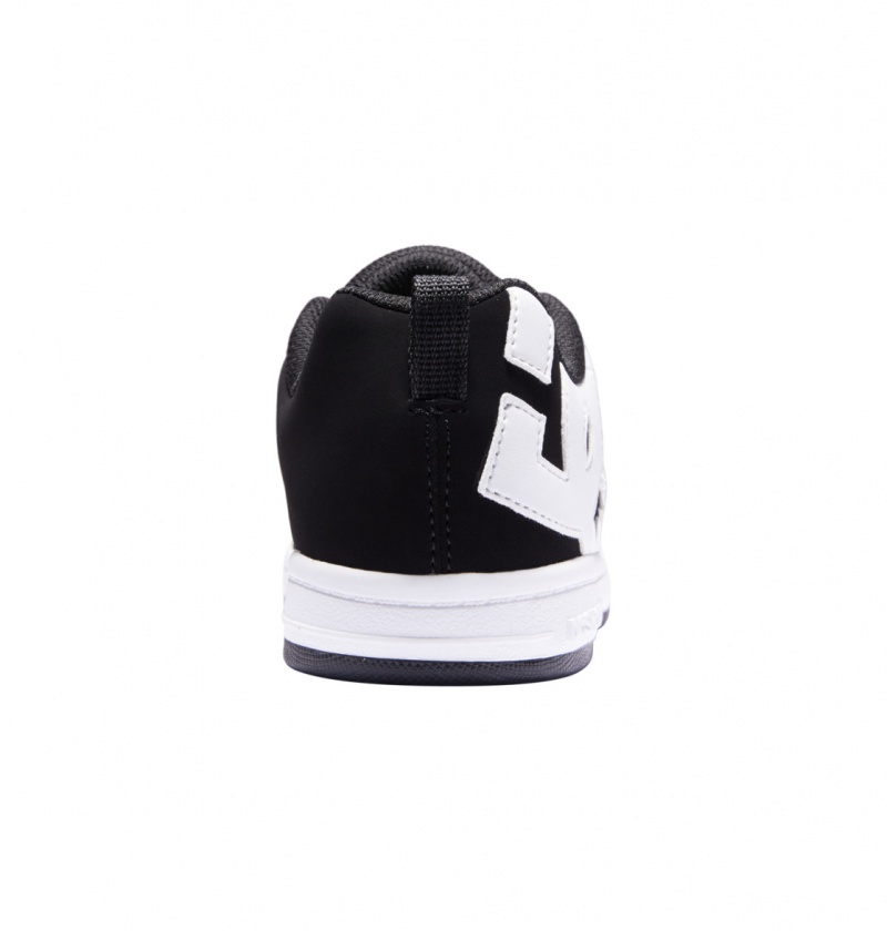 Black / White DC Shoes Court Graffik - Leather Shoes | 689OEQSKY