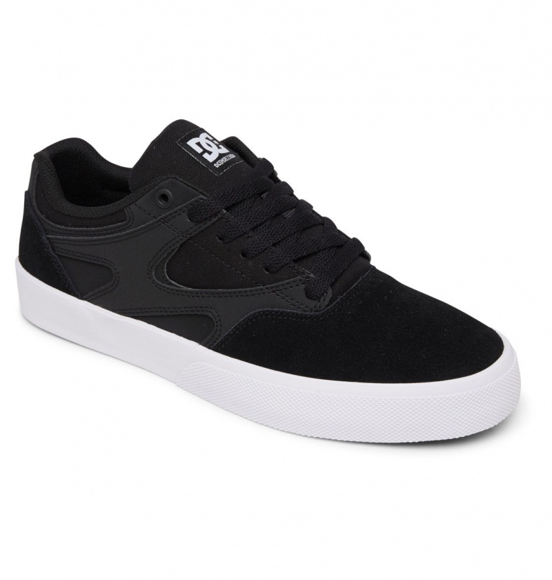 Black / White DC Shoes Kalis Vulc - Shoes | 843JLYROC