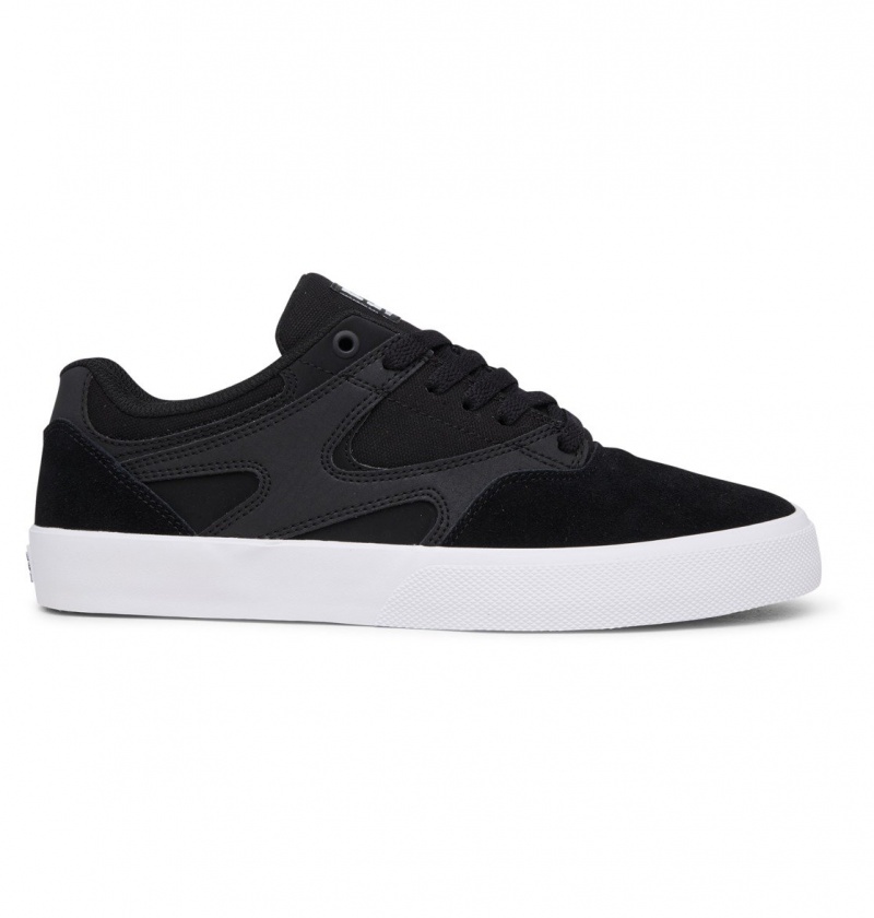 Black / White DC Shoes Kalis Vulc - Shoes | 843JLYROC