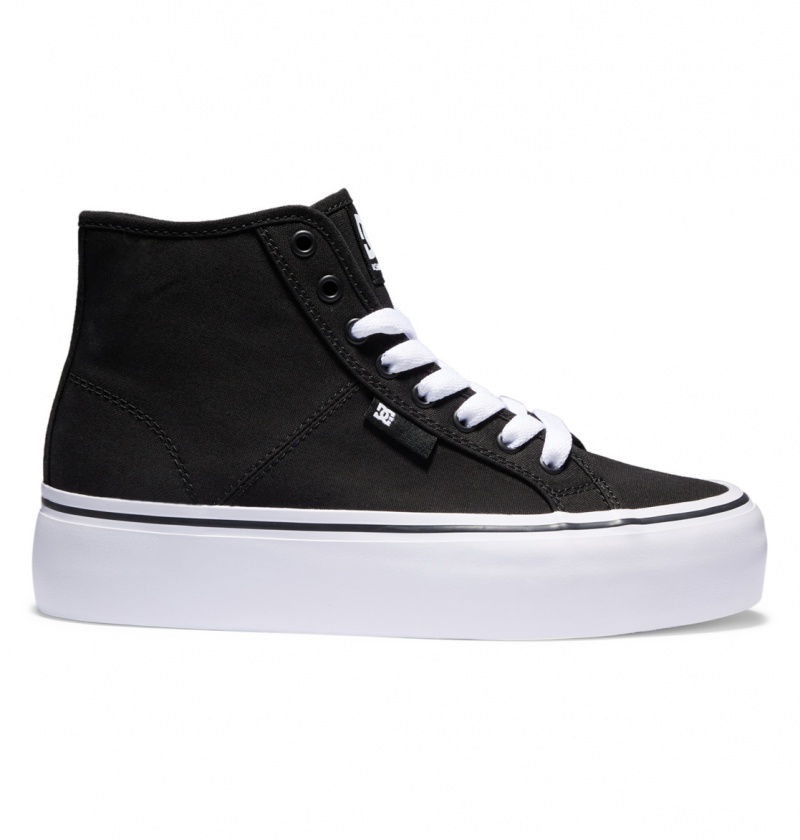 Black / White DC Shoes Manual Hi Platform - High-Top Shoes | 507HCJLEK