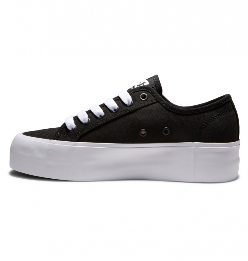 Black / White DC Shoes Manual Platform - Flatform Shoes | 035LNBCZD