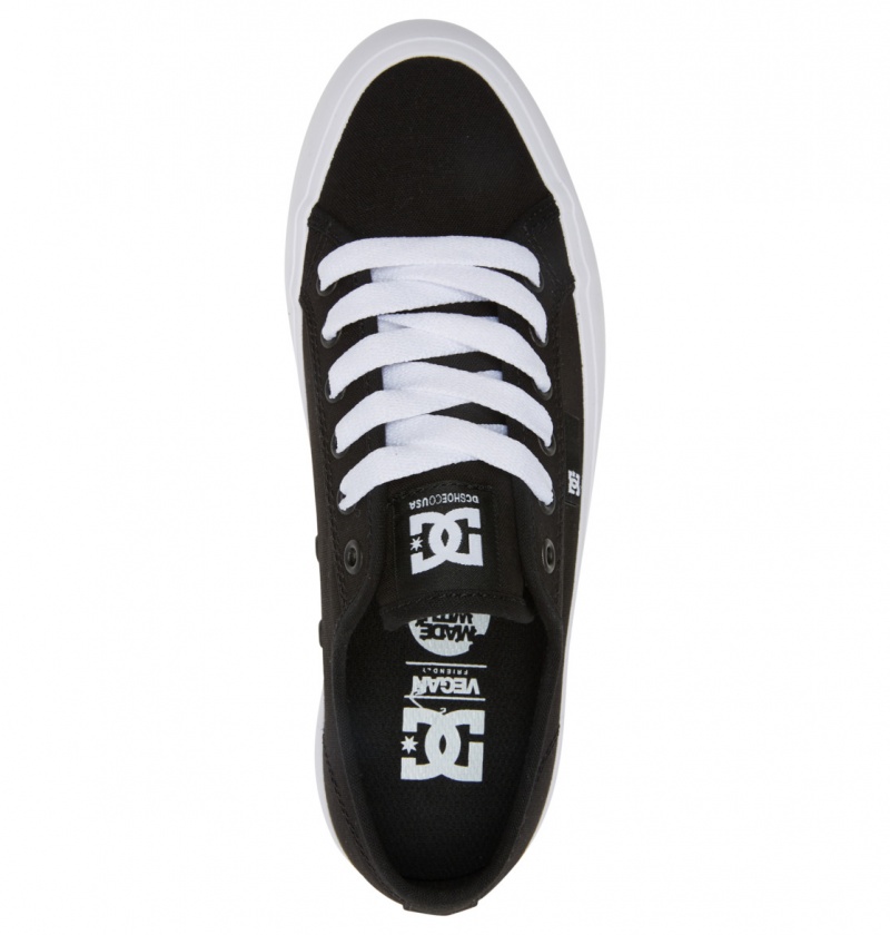 Black / White DC Shoes Manual Platform - Flatform Shoes | 035LNBCZD