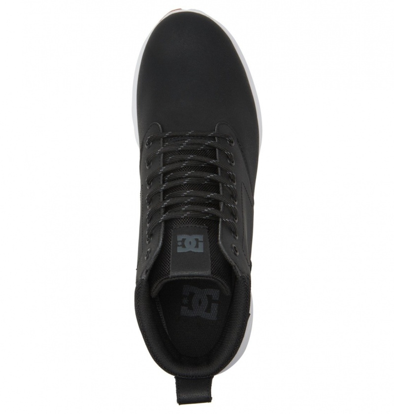 Black / White DC Shoes Mason 2 - Water Resistant Leather Shoes | 154EYMZGH