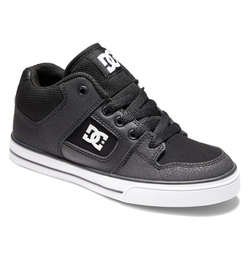 Black / White DC Shoes Pure Mid - Mid-Top Shoes | 451MURFXL