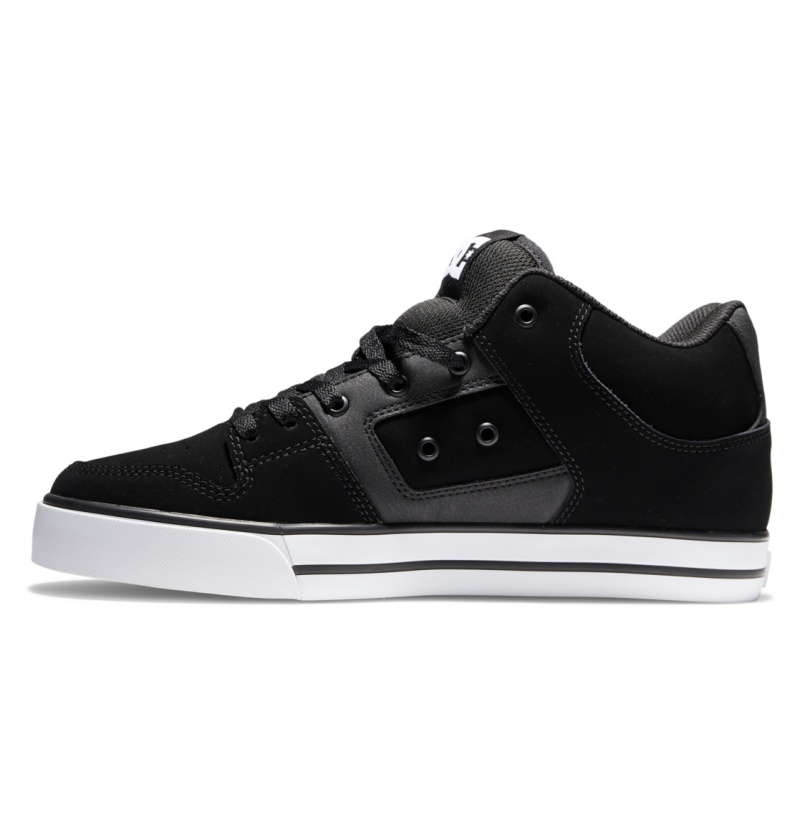 Black / White DC Shoes Pure Mid - Mid Top Shoes | 034WVJGBM