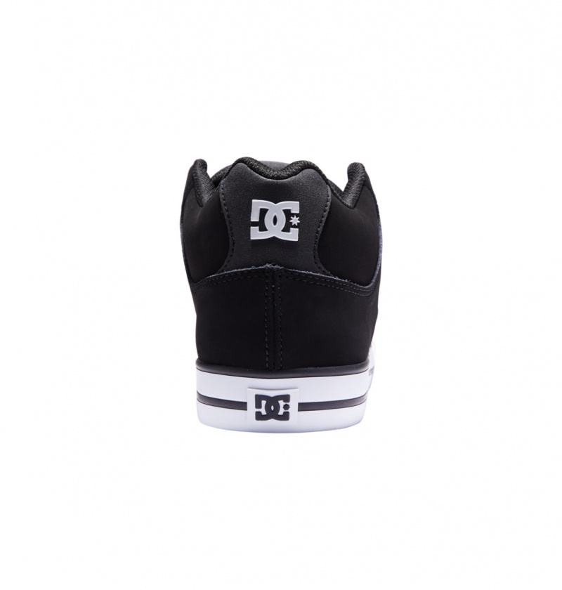 Black / White DC Shoes Pure Mid - Mid Top Shoes | 034WVJGBM