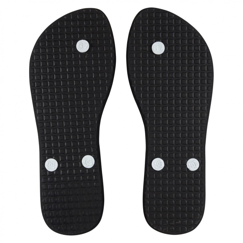 Black / White DC Shoes Spray - Flip-Flops | 876ILBXPZ