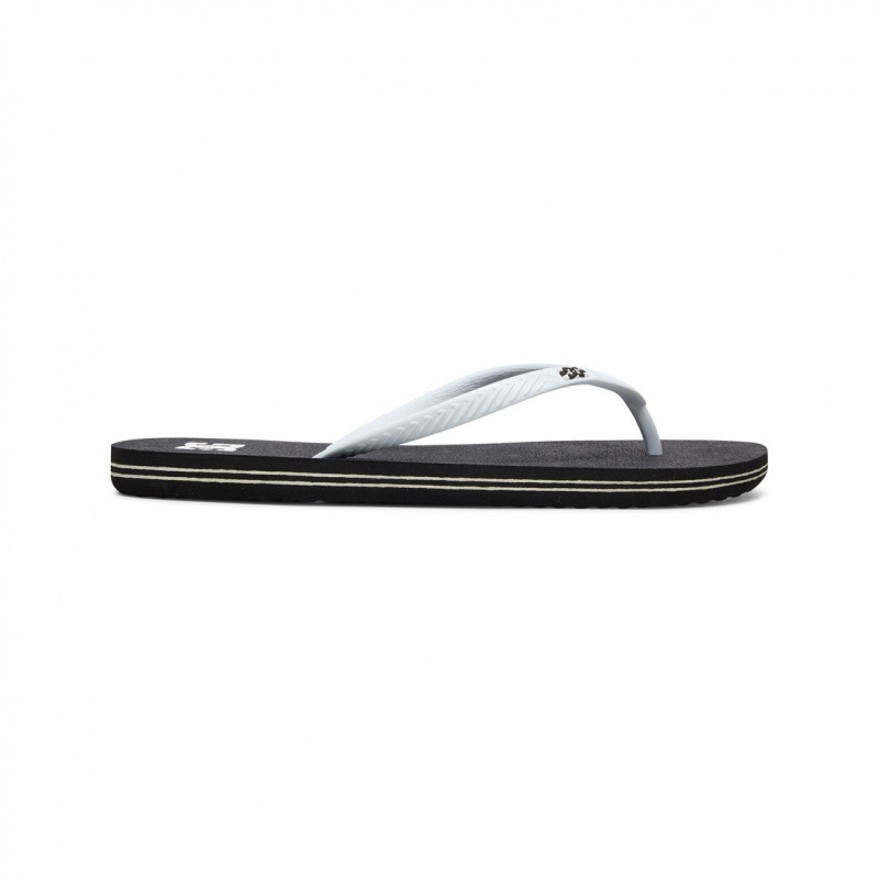 Black / White DC Shoes Spray - Flip-Flops | 876ILBXPZ