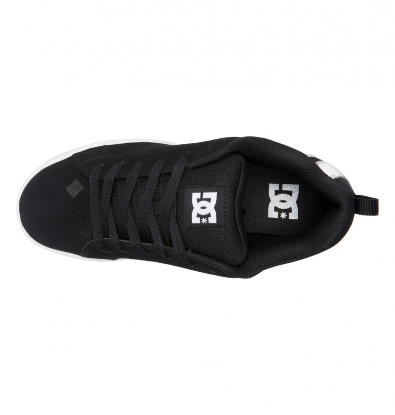 Black / White Stencil DC Shoes Court Graffik - Shoes | 490QSFADW