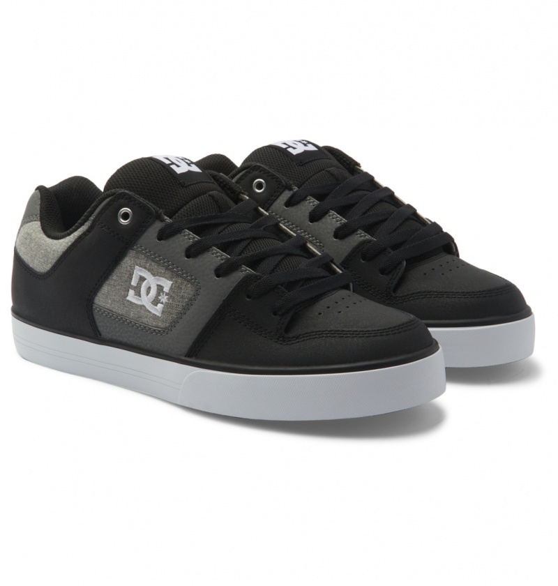 Black / White / Armor DC Shoes Pure - Leather Shoes | 391LPWTIE