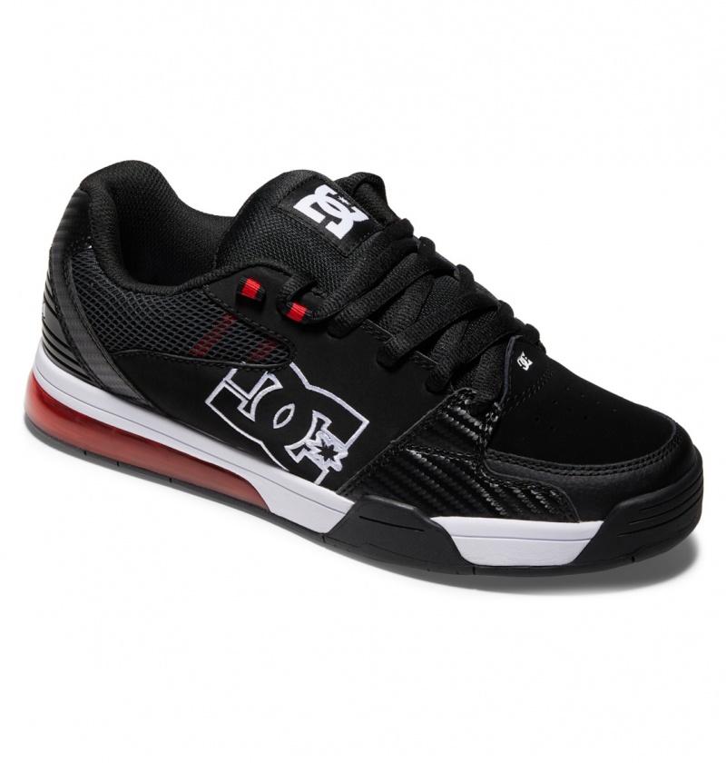 Black / White / Athletic Red DC Shoes Versatile - Skate Shoes | 381RPLUDY