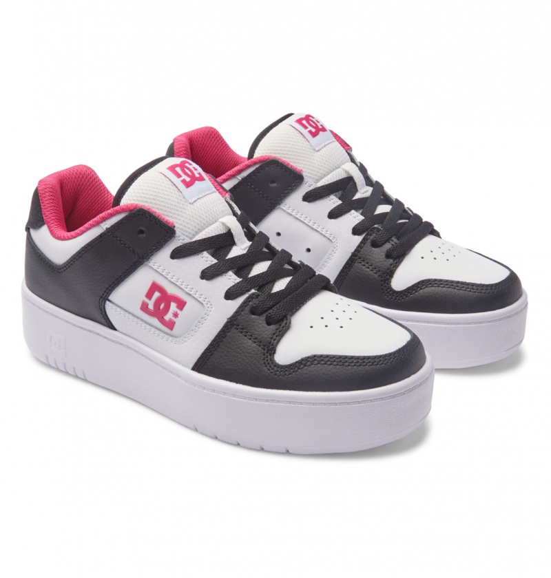 Black / White / Pink DC Shoes Manteca 4 Platform - Flatform Shoes | 428AZPCOU